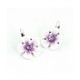 Boucles d'oreilles fleurs violettes