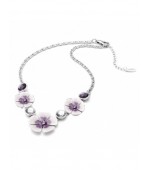 Collier fleurs violettes