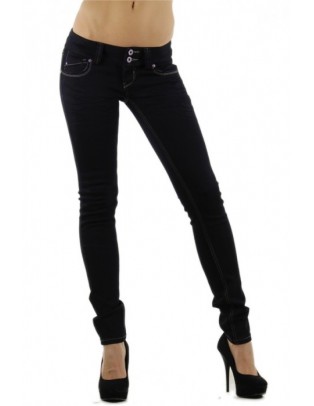 Jean slim noir taille basse Blue Rags