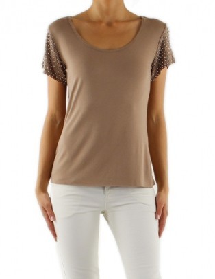 T-shirt avec perles FEMININE