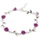 Bracelet fantaisie roses violet