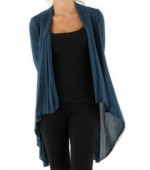 Gilet manches longues bleu canard