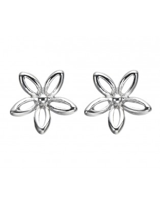 Boucles d'oreilles petite fleur argent