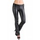 Pantalon noir en skai