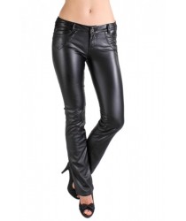 Pantalon noir en skai