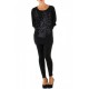 Pull noir strass et paillettes