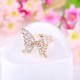 Bague papillon strass