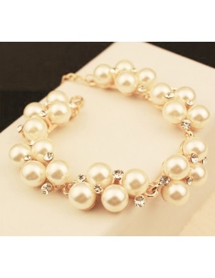 Bracelet fantaisie perles et strass