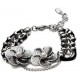 Bracelet fleurs plaqué argent