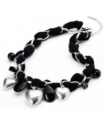 Collier breloques noir