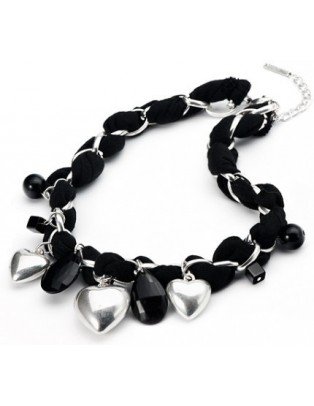 Collier breloques noir